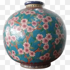 Ancien Vase Enamel Of The Louviere"  Src="https - Vase, HD Png Download - big flower vase png